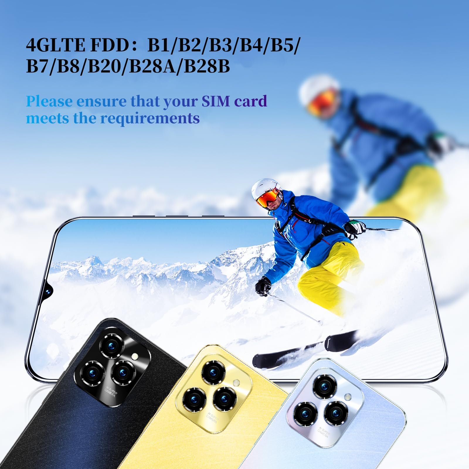 Смартфон Android 6,3 дюйма 4G 2GB RAM 16GB ROM Blue, фото №6
