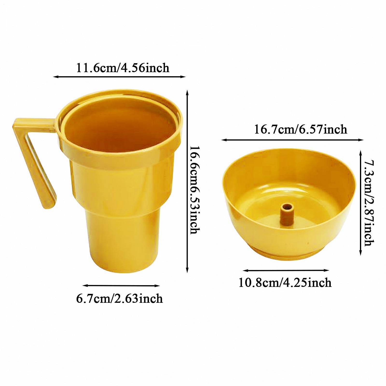 Склянка для напоїв та снеків З ручкою для попкорну, фото №5