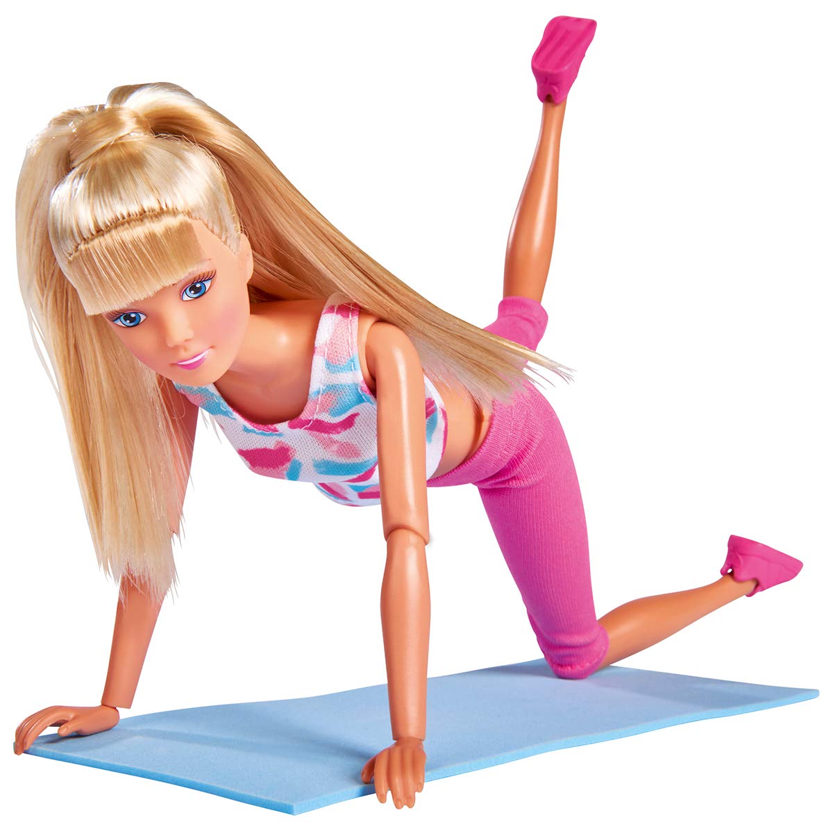 Лялька Simba Steffi Love Sport у спортивному одязі з повністю рухомим тілом / 14 суглобів / зі спортивним килимком та пляшкою для пиття / 29 см, фото №2