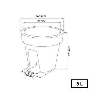Подвесной балконный ящик Lofly Railing 25 см антрацит synthetic.ua - Фото 1