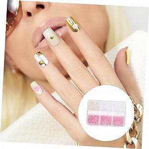 3D Декорація Healeved Квіти для нігтів, дорогоцінне каміння, смола, 4 набори synthetic.ua - Фото 1