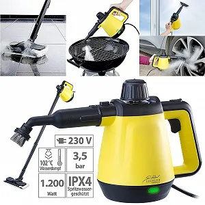 Пароочисник 2-в-1 Sichler Haushaltsgeräte DB-300.b 1200 Вт з набором аксесуарів 16 предметів synthetic.ua - Фото 1