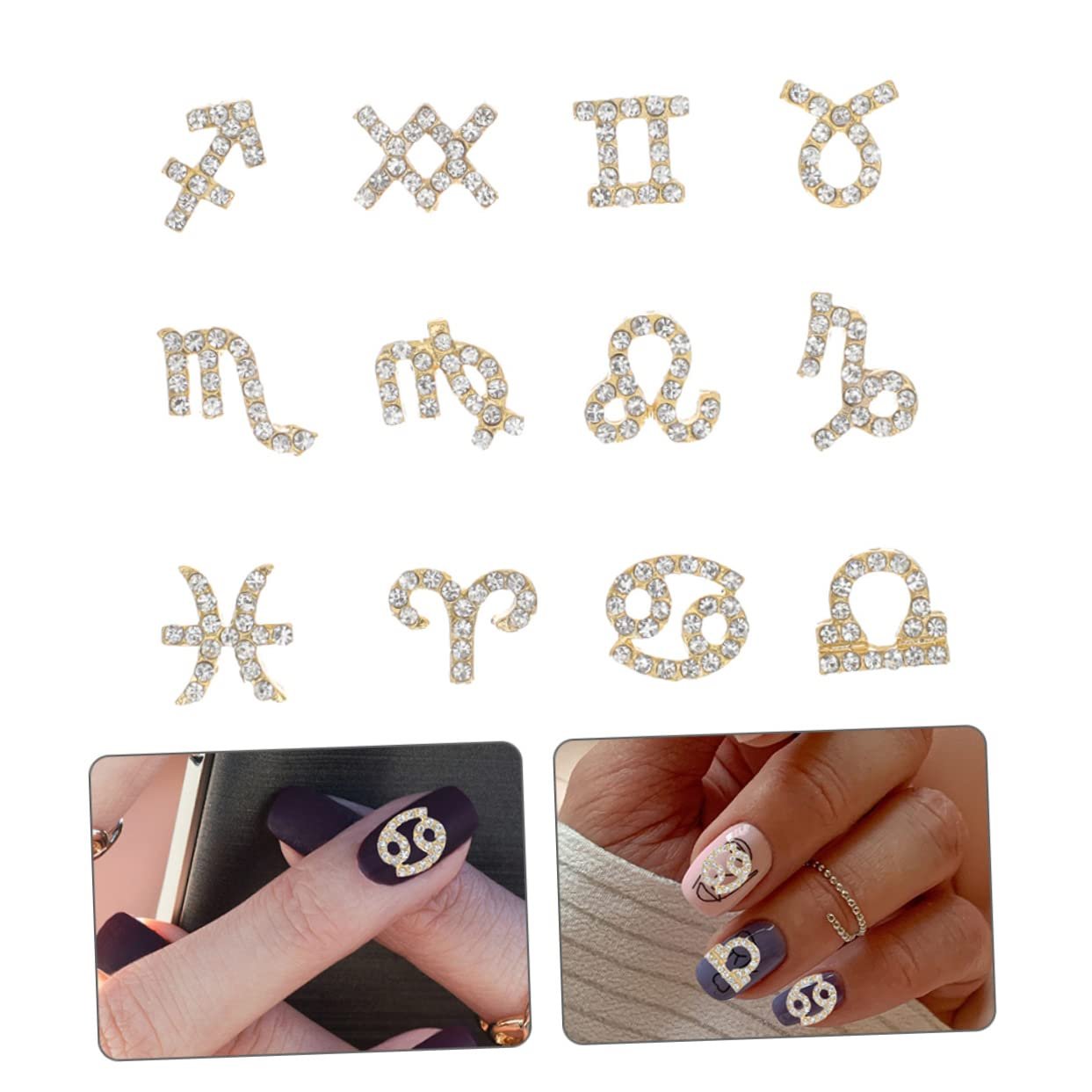 Украшения для ногтей Mikinona, 24 шт., знаки зодиака, фото №7