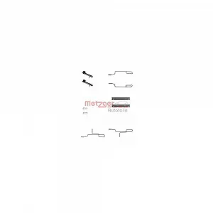 Комплект аксесуарів, гальмівні колодки METZGER 109-1188 для PEUGEOT передня вісь - Фото 1