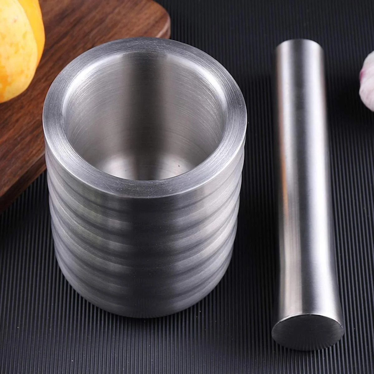 Набір ступки і товкачика Подрібнювач з нержавіючої сталі, фото №5