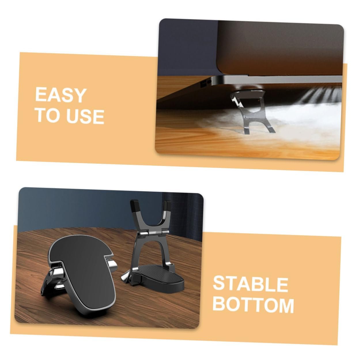 Пара Складных Подставок для Ноутбука Портативный Держатель для Ноутбука с Устойчивым Подъемом Эргономичный для Стола, фото №6 Пара Складных Подставок для Ноутбука Портативный Держатель для Ноутбука с Устойчивым Подъемом Эргономичный для Стола, фото №6