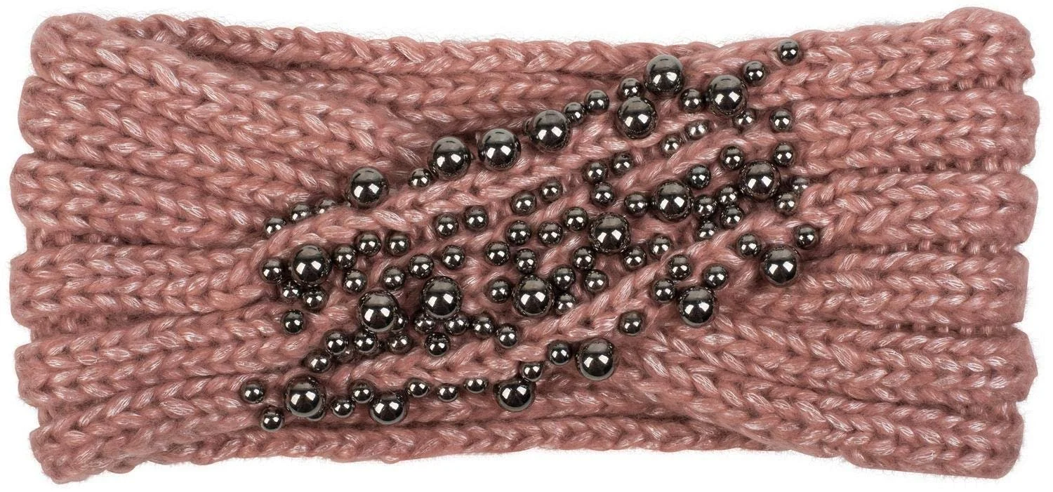 В'язана пов'язка на голову жіноча styleBREAKER з зав'язкою, вузлом і перлинами 04026022, колір: Old Rose, фото №1 В'язана пов'язка на голову жіноча styleBREAKER з зав'язкою, вузлом і перлинами 04026022, колір: Old Rose, фото №1