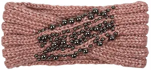 Купить Вязаная повязка на голову женская styleBREAKER с завязкой, узлом и жемчугом 04026022, цвет: Old Rose - Фото 1 Вязаная повязка на голову женская styleBREAKER с завязкой, узлом и жемчугом 04026022, цвет: Old Rose - Фото 1