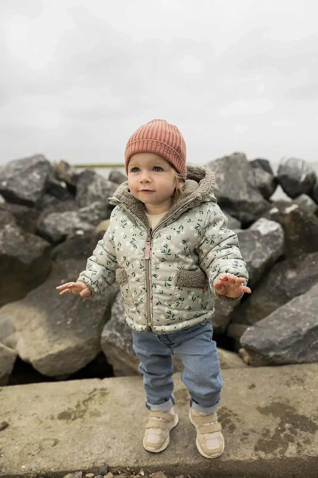 Куртка Noppies Baby Girls' Reversible Jacket Fleury Allover Print, фото №2