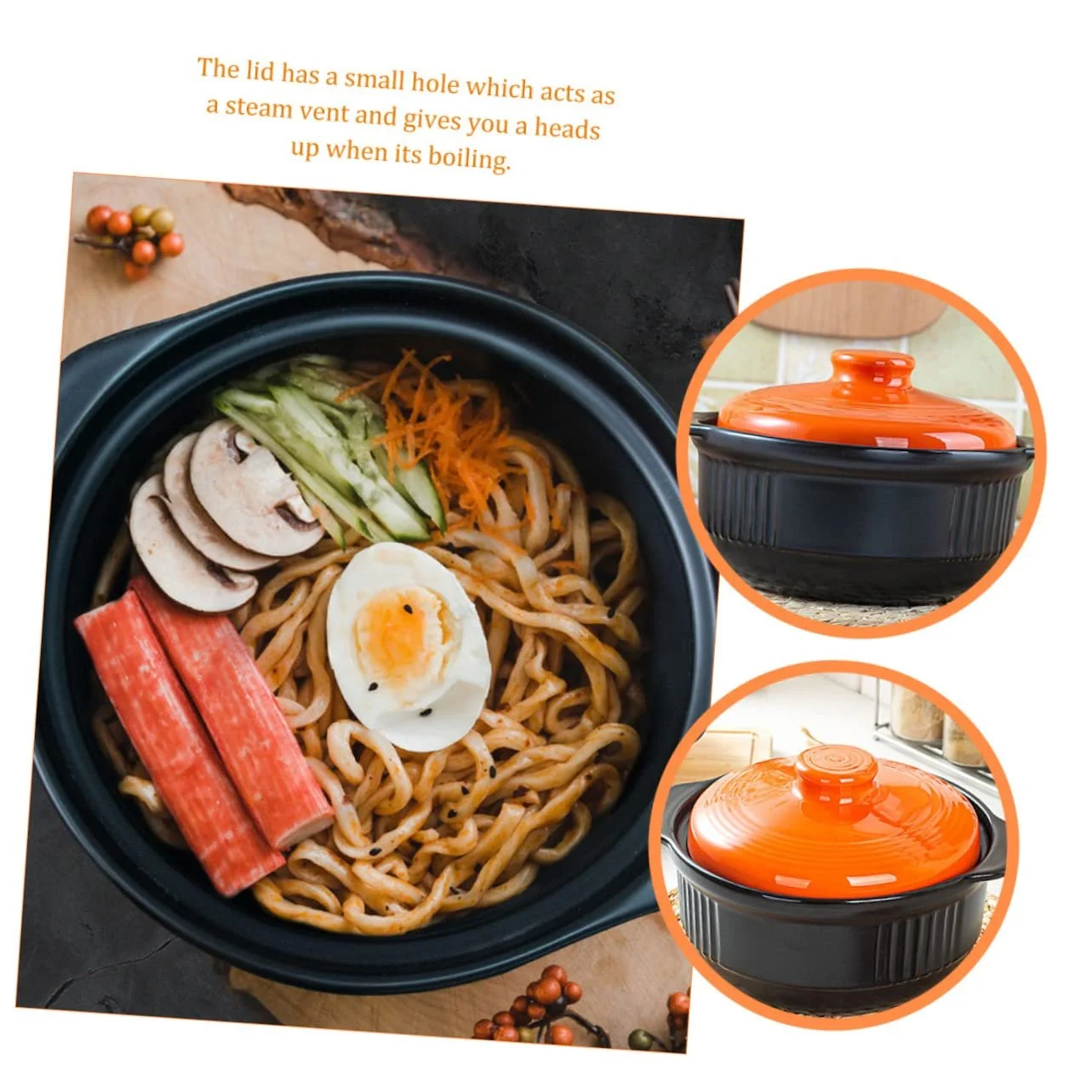 Керамическая кастрюля VICASKY Жаропрочная из глины для тушения супов и риса, фото №9 Керамическая кастрюля VICASKY Жаропрочная из глины для тушения супов и риса, фото №9