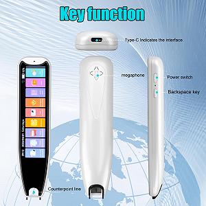 Ручка-сканер Перекладач, Онлайн 142 мови з 3,7-дюймовим сенсорним екраном synthetic.ua - Фото 1