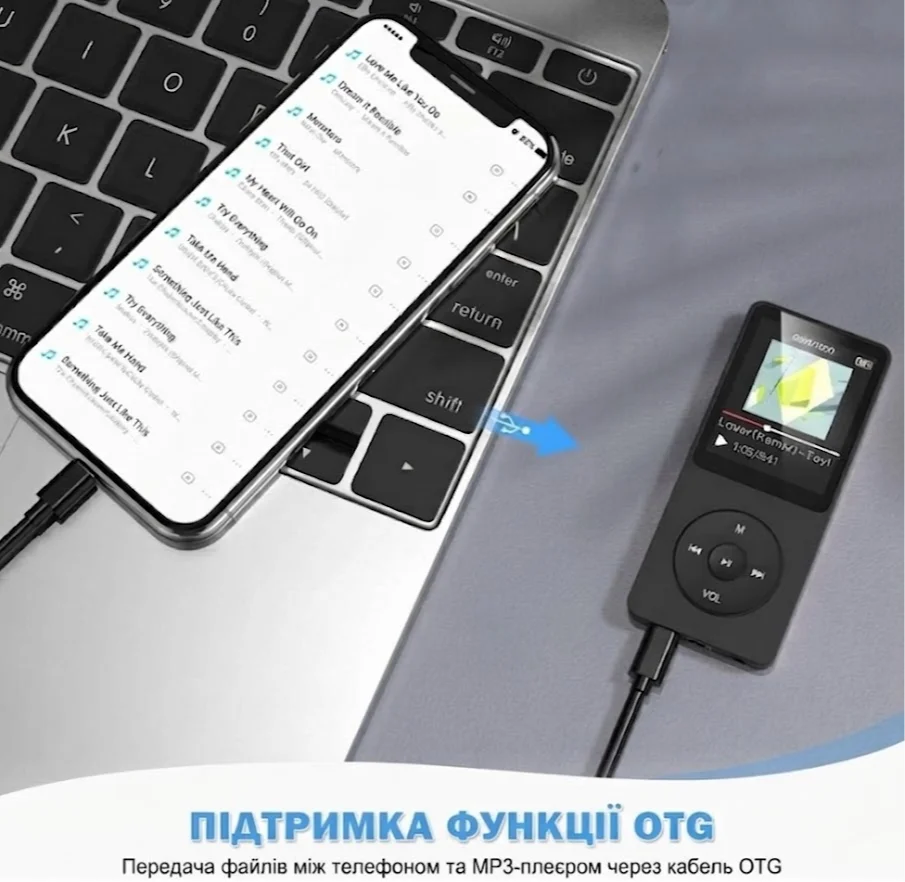 MP3-плеєр AGPTEK A02 16GB Black / 70 годин роботи / 1.8" TFT / FM-радіо / Диктофон / MicroSD до 128 ГБ / Чорний, фото №4 MP3-плеєр AGPTEK A02 16GB Black / 70 годин роботи / 1.8" TFT / FM-радіо / Диктофон / MicroSD до 128 ГБ / Чорний, фото №4