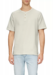 Футболка Waffle Henley Neck  2161840-0330 s.Oliver Білий 2XL - Фото 1