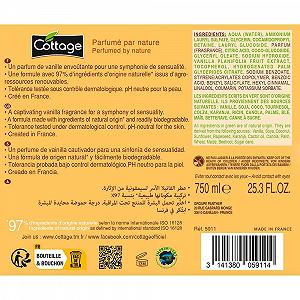 Молочко для душу та ванни Cottage Delicious Vanilla зволожуюче 97% натуральних інгредієнтів 750 мл synthetic.ua - Фото 1