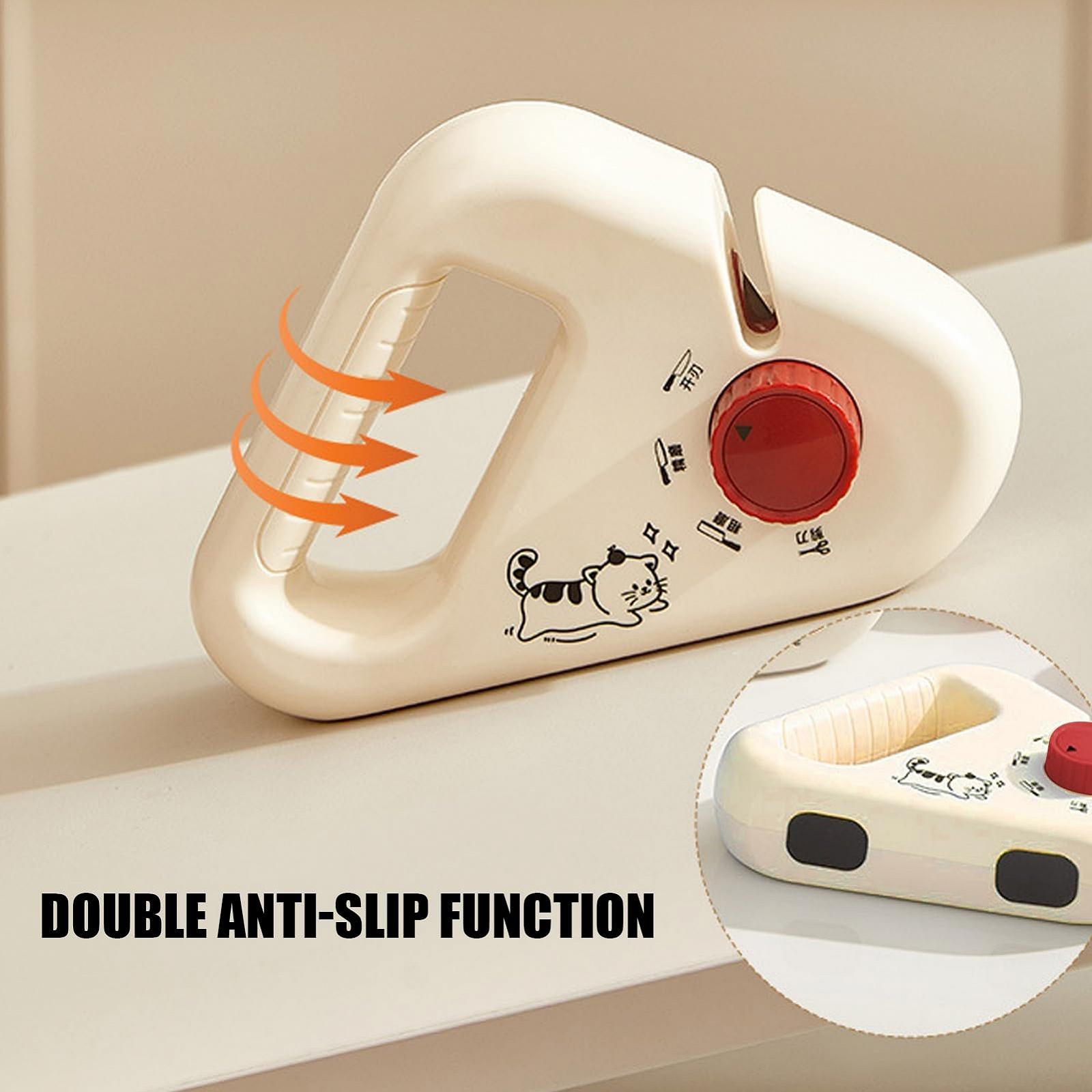 Ножеточка кухонная Resser 4-в-1 вольфрамовая керамическая алмазная с эргономичной ручкой, фото №7