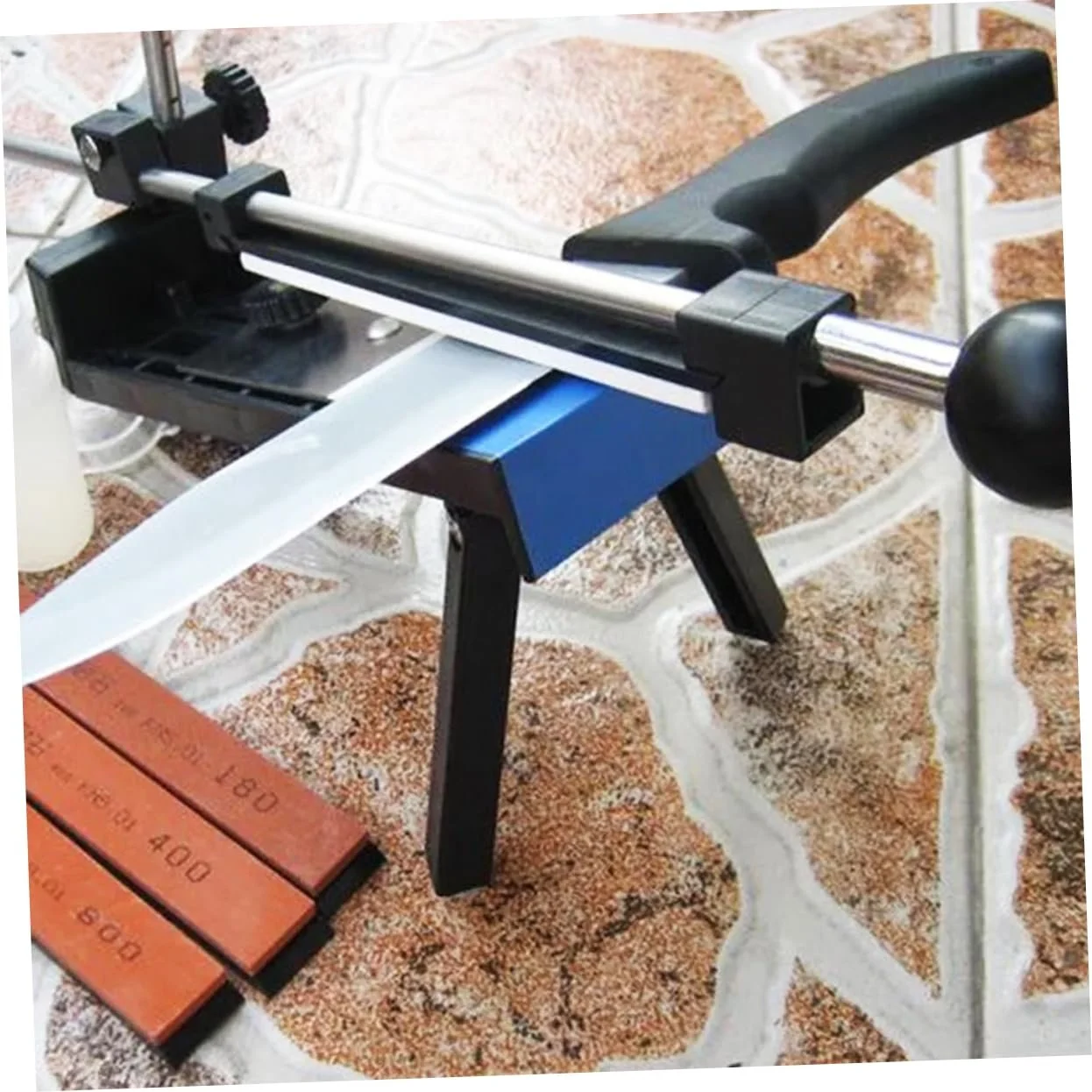 Набір для заточування ножів Zerodeko професійний з фіксованим кутом та каменями 180#, 400#, 800#, 1500#, фото №8