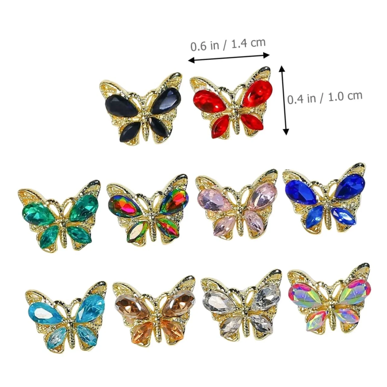 Блискуча метелик Підвіска для нігтів Аксесуари, фото №5