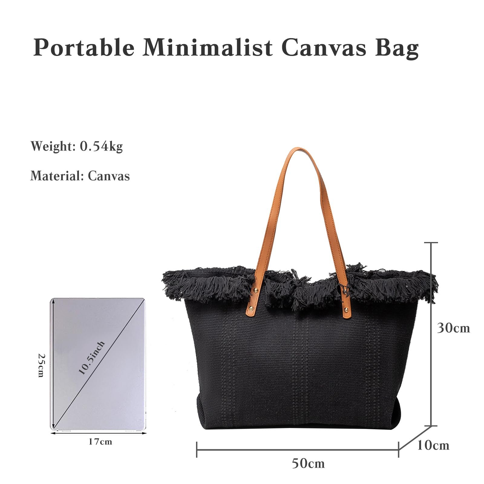 Сумка CORIOS Жіноча Полотняна Літня Пляжна Велика Сумка-тоут Богемна В'язана Різнобарвна Повсякденна для Подорожей Відпустки Пляжу Чорна, L, Богемна, фото №3 Сумка CORIOS Жіноча Полотняна Літня Пляжна Велика Сумка-тоут Богемна В'язана Різнобарвна Повсякденна для Подорожей Відпустки Пляжу Чорна, L, Богемна, фото №3