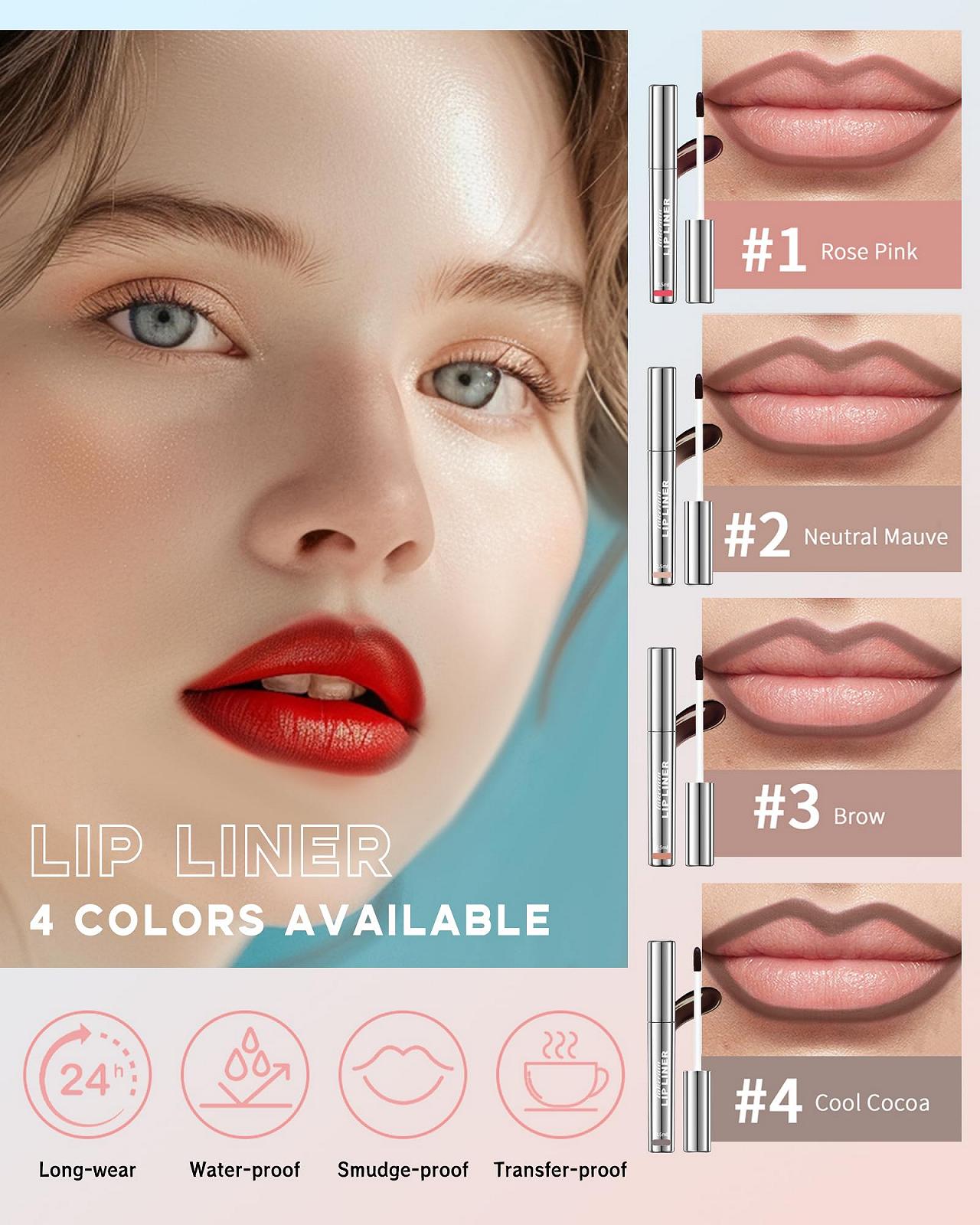 Набор Peel Off Lip Liner 2 цвета Lip Tint Peel Off Lip Liner 3+4, фото №4