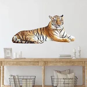 Наклейка на стіну GRAZDesign Tiger Lying Africa 3D 87 x 40 см synthetic.ua - Фото 1