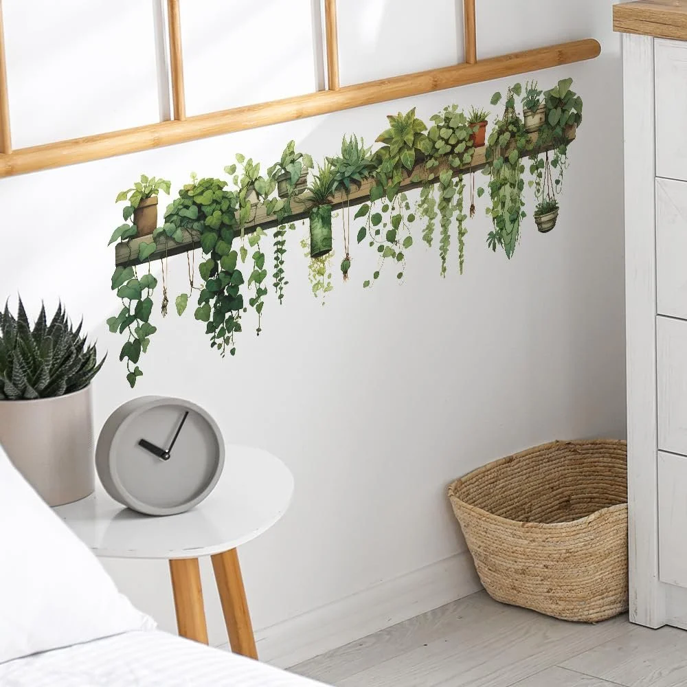 Наклейка на стену HGDESIGN Green Leaves Flower Vine B, фото №2