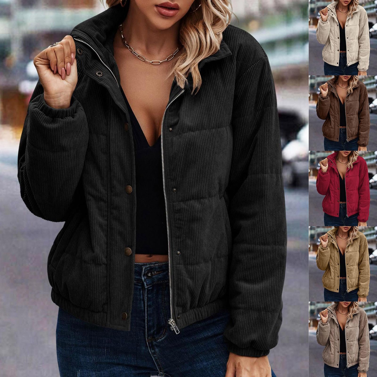 Перехідна куртка Gefomuofe Жіноча стьобана, фото №2 Перехідна куртка Gefomuofe Жіноча стьобана, фото №2