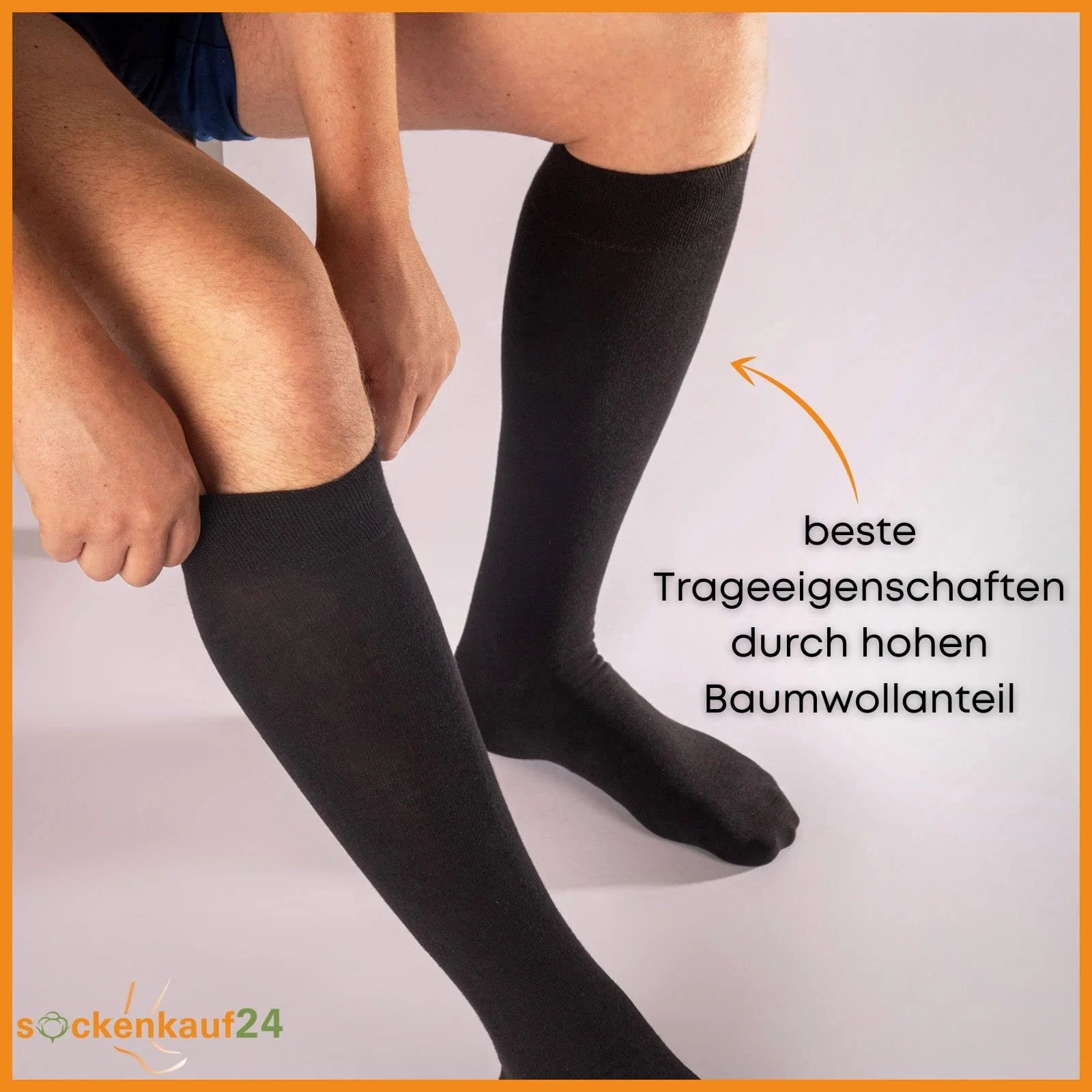 sockenkauf24 Гольфы Мужские и Женские (4 или 8 пар) с Комфортной Резинкой Хлопок, фото №3