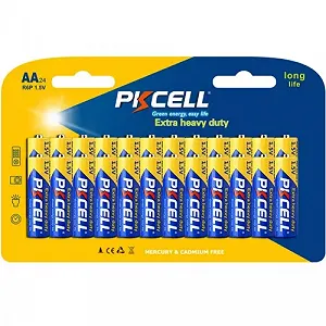 Батарейка солевая PKCELL 1.5V AA / R6, 24 штуки в блистере цена за блистер, Q12 - Фото 1