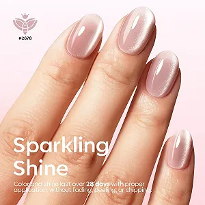 Гель-лак для нігтів Cat Eye Modelones 6 кольорів - Nude Pink synthetic.ua - Фото 1