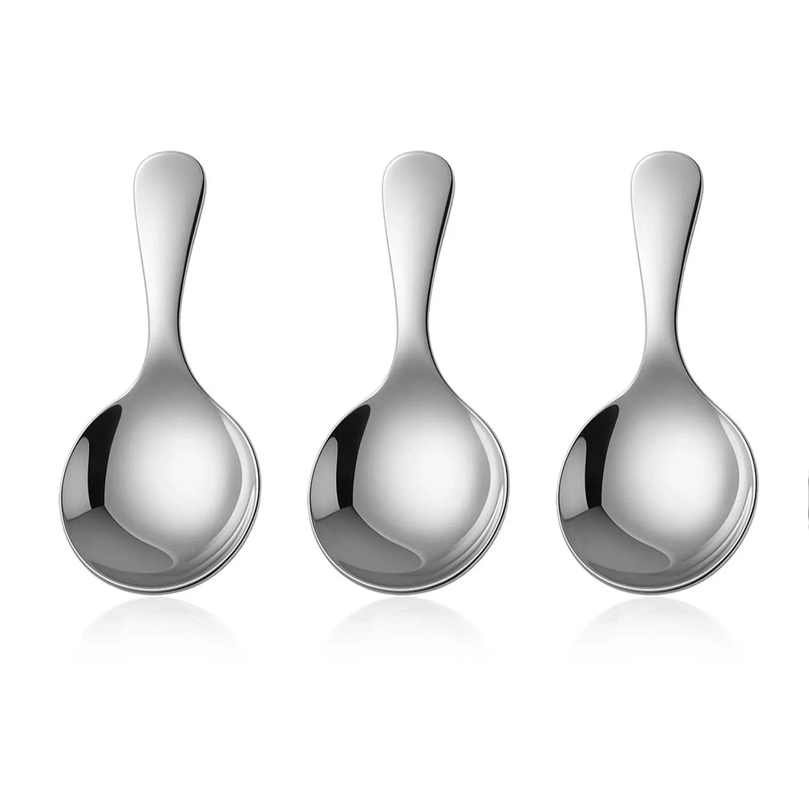 Ложка чайна з нержавіючої сталі Small, набір з 3 круглих десертних, фото №1