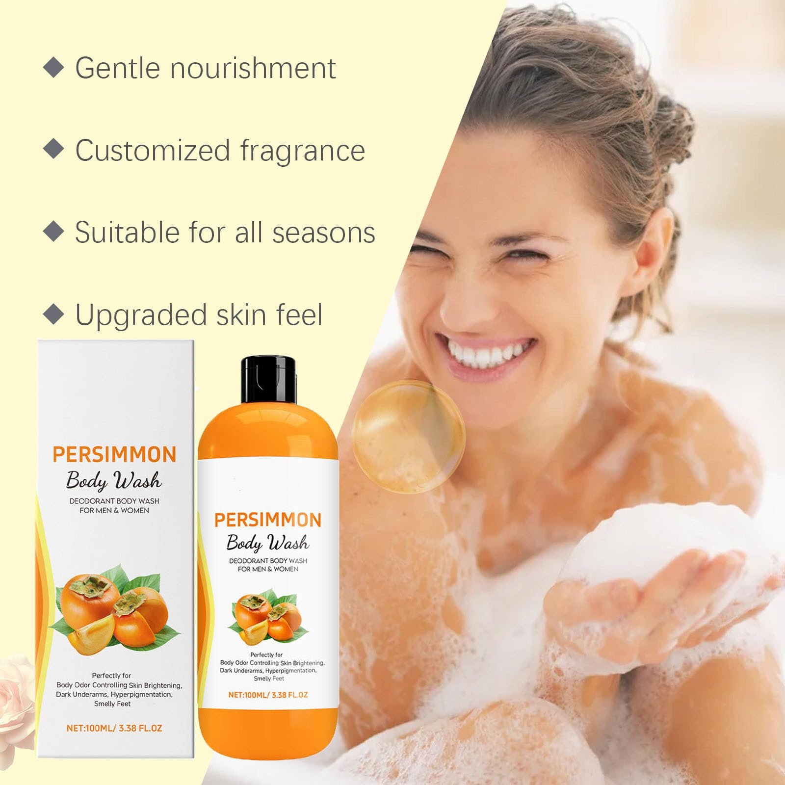 Гель для душу Persimmon Odour Control Natural Deodorant Deep Cleansing and Moisturising (2 шт), фото №5