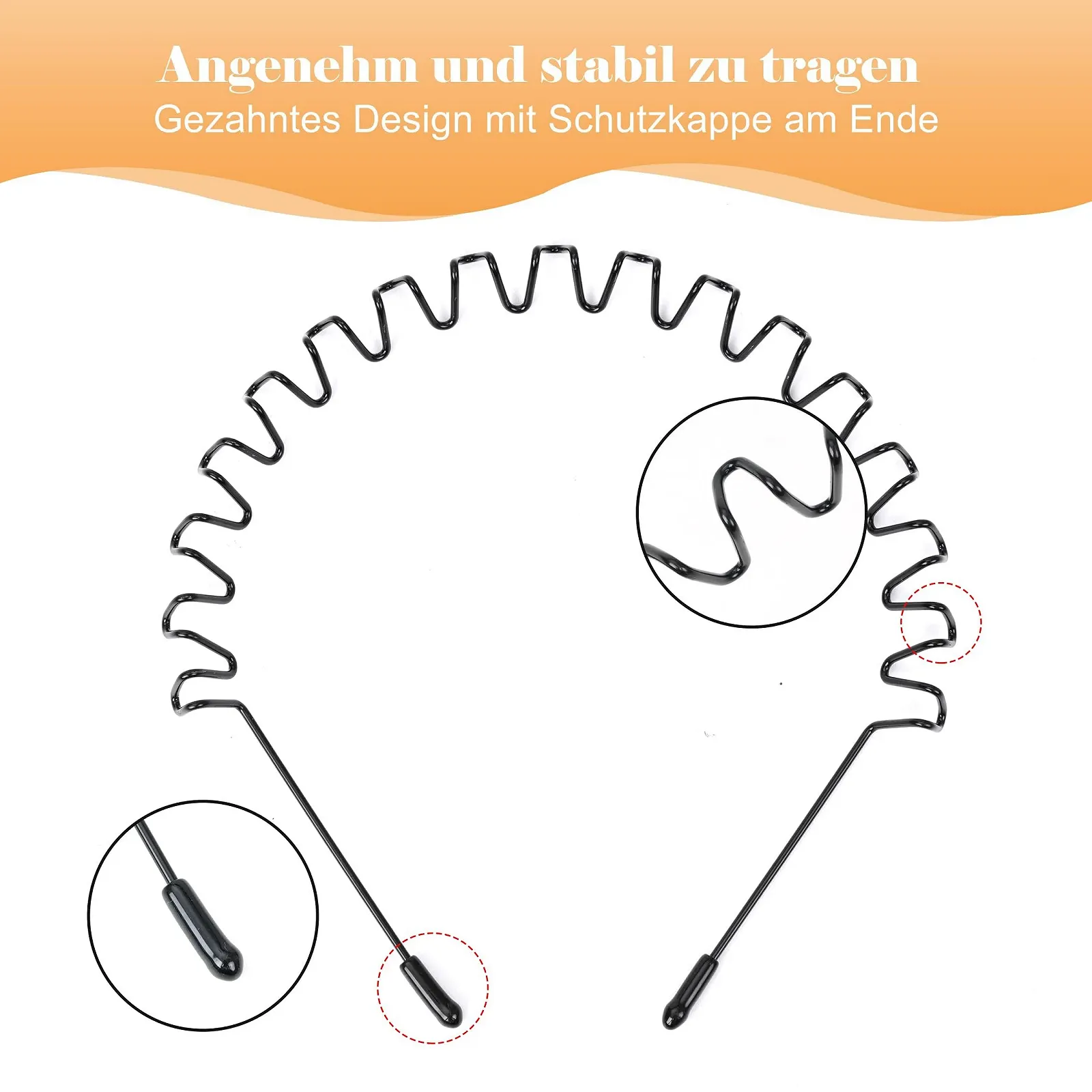 Набір з 6 металевих обручів для волосся, фото №5