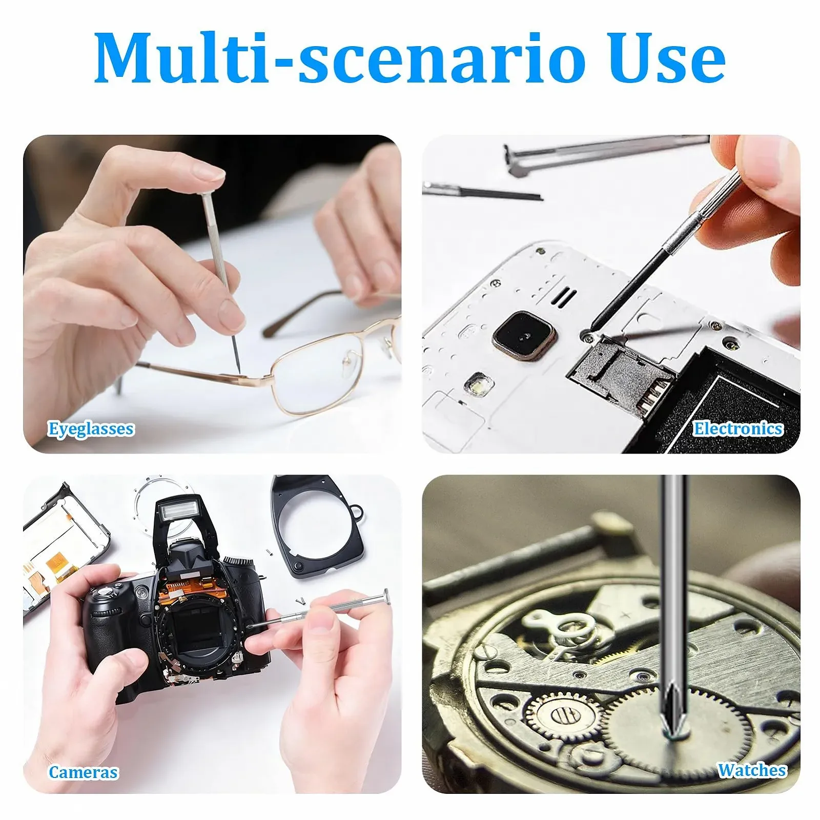 Набір інструментів для годинників 6 предметів Precision Phillips/Slotted 82 мм-102 мм з поворотною головкою, фото №6