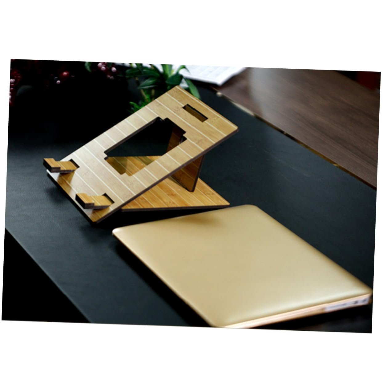 Подставка для ноутбука деревянная портативная Универсальная для ежедневного использования, фото №8