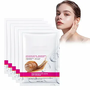 Маска для лица Rostblant Collagen 5 шт, глубокое увлажнение, для женщин, увлажняющая, органическая маска для лица против старения - Фото 1