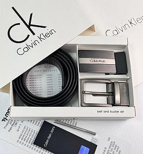 Ремінь Кельвін Кляйн подарунковий набір шкіряний з двома пряжками Calvin Klein synthetic.ua - Фото 1