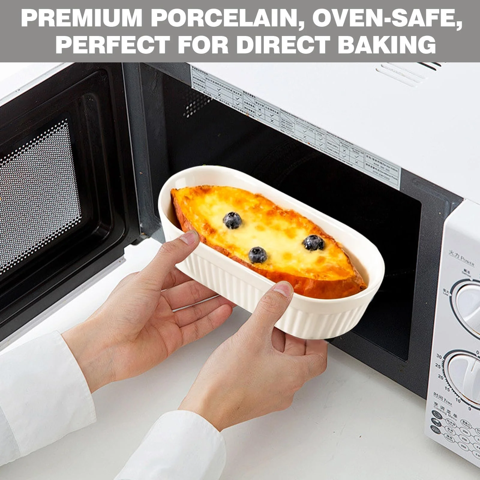 Набор форм для крем-брюле 6 шт. 200 мл фарфоровые овальные термостойкие, фото №5