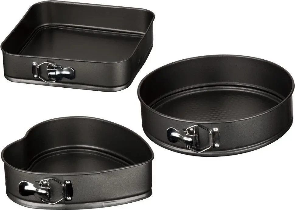 Набор разъемных форм для выпечки выпекания коржей тортов кексов сердце круг квадрат UNIQUE UN-1703 3 в 1, фото №4 Набор разъемных форм для выпечки выпекания коржей тортов кексов сердце круг квадрат UNIQUE UN-1703 3 в 1, фото №4