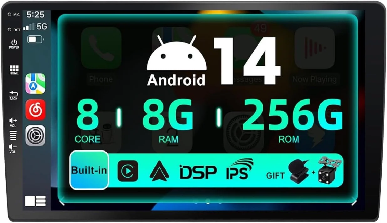 Штатна автомагнітола SXAUTO для Nissan Qashqai J11 X-Trail Rouge 2014-2018 / 10.1" / Сенсорна / 8/256Гб / Android 14 / Apple CarPlay / Android Auto / Bluetooth / WI-FI / GPS / USB, фото №1