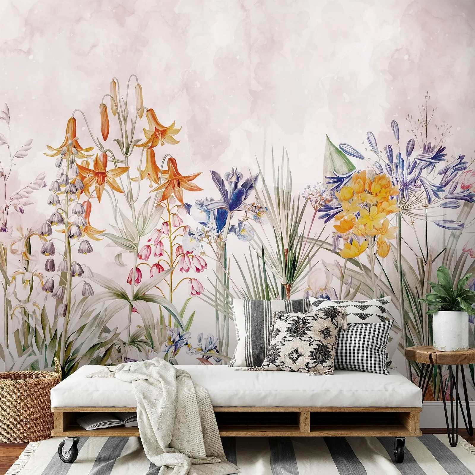 Фотообои Novart N9131011a Цветочная поляна 352 x 250 см Розовые, фото №7