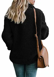 Женский кардиган с лацканами Yming Teddy Fleece, повседневный synthetic.ua - Фото 1