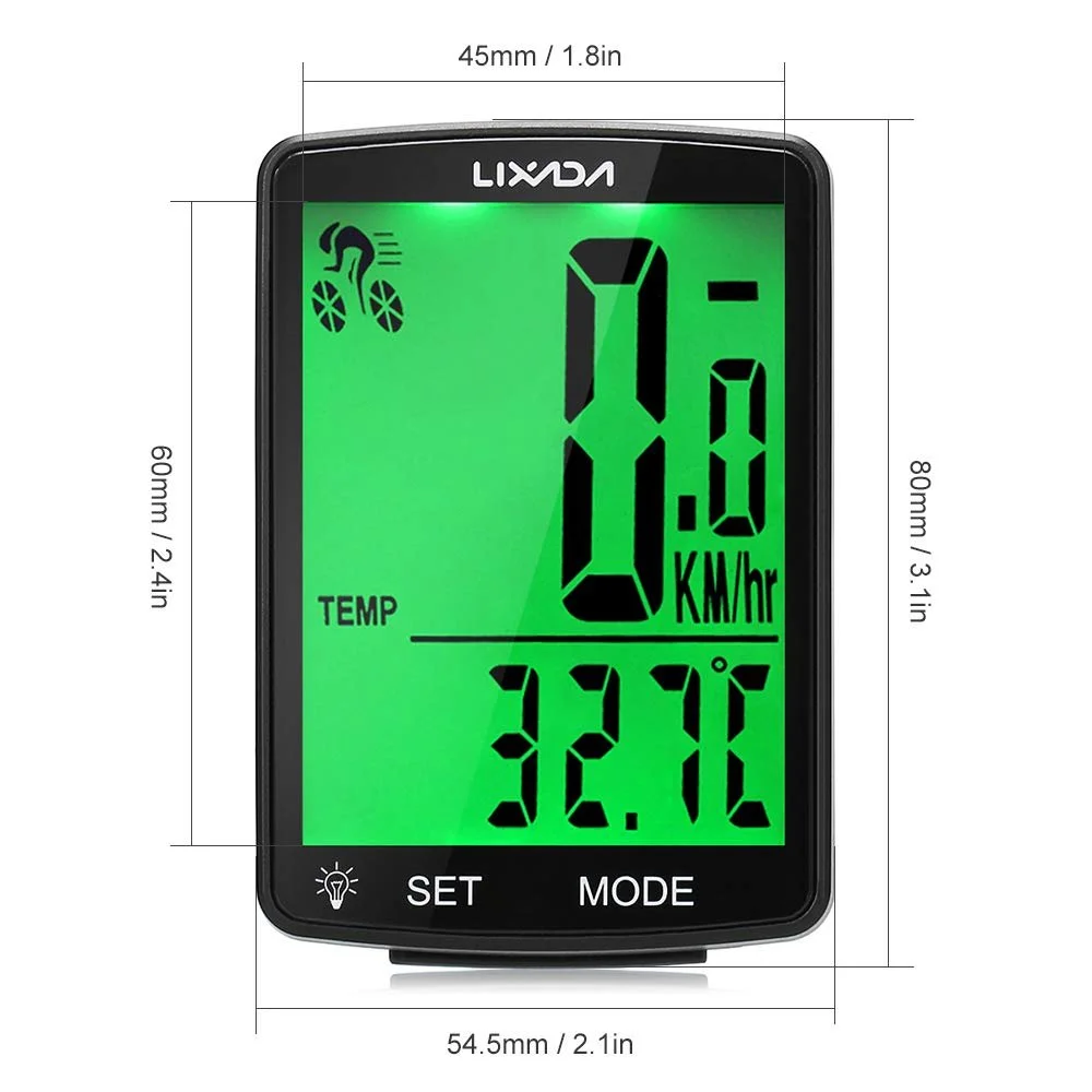 Велокомпьютер Lixada Wireless LCD 2.8 дюйма Waterproof, фото №7