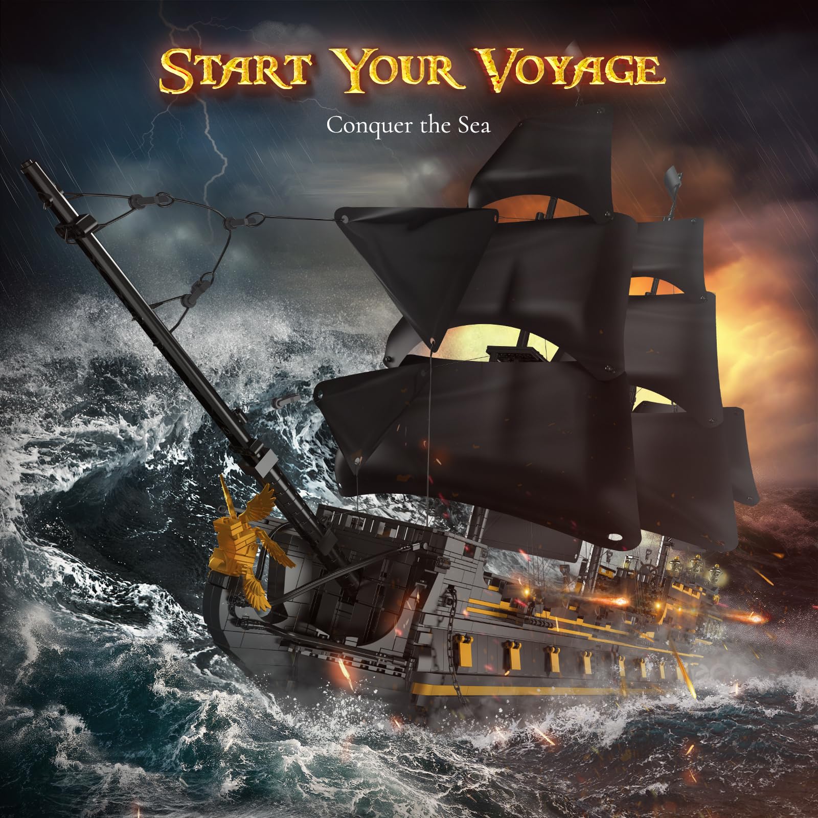 Конструктор Ixdregan Black Pearl Pirate Ship 5266 деталей черный, фото №8 Конструктор Ixdregan Black Pearl Pirate Ship 5266 деталей черный, фото №8