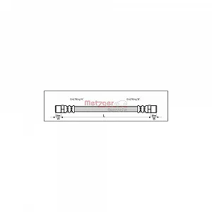 Тормозной шланг METZGER 4114672 VAG задний мост слева, справа - Фото 1