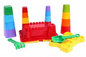 Песочный набор Крепость 14 пасочек грабельки и лопатка [tsi38343-TSI] - Фото 1