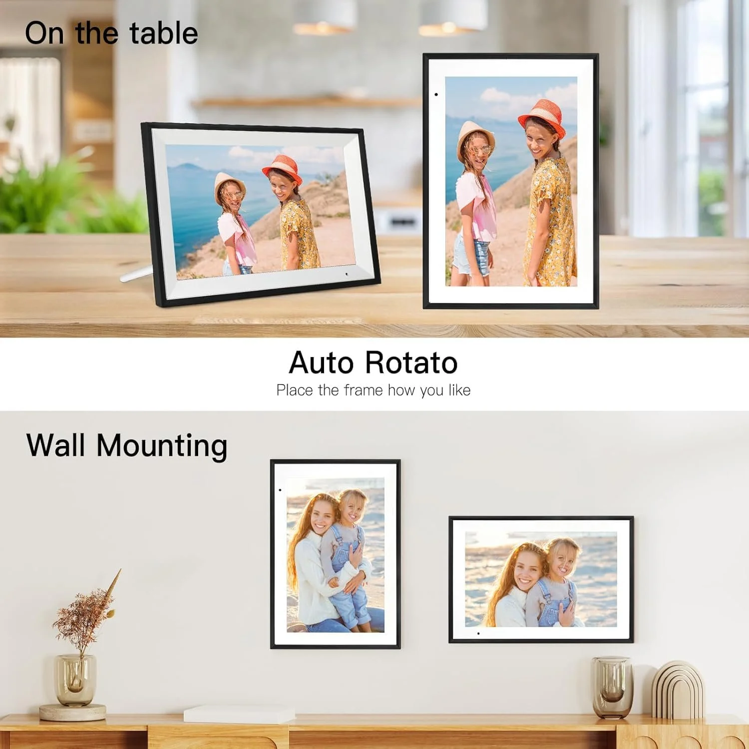 Цифровая фоторамка Humblestead 10.1 дюйма 32 ГБ WiFi 1280x800 HD Touchscreen White, фото №7