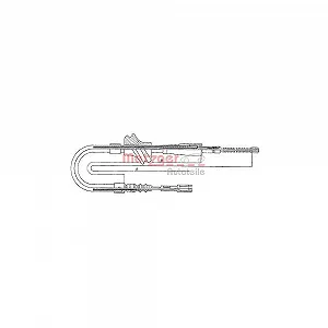 Трос стоянкового гальма METZGER 10.7501 для AUDI задній лівий - Фото 1