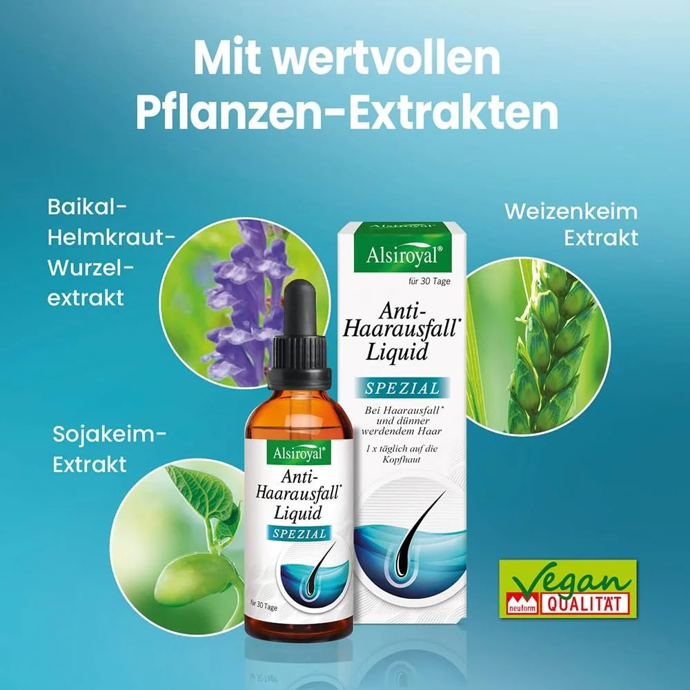 Рідина проти випадіння волосся Alsiroyal Anti-Hair Loss Liquid Special (50 мл) - Рослинна сироватка для волосся, фото №5 Рідина проти випадіння волосся Alsiroyal Anti-Hair Loss Liquid Special (50 мл) - Рослинна сироватка для волосся, фото №5
