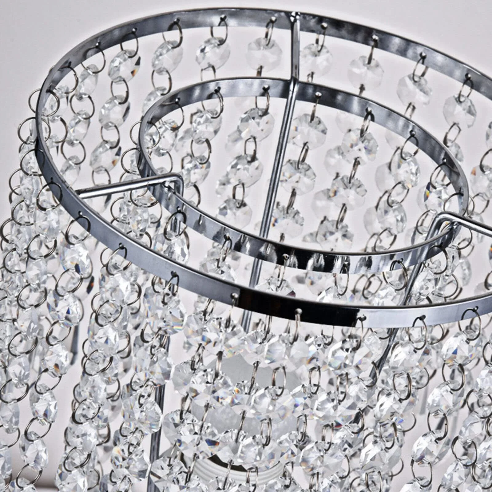 Настольная лампа хрустальная современная сенсорная E27, фото №7