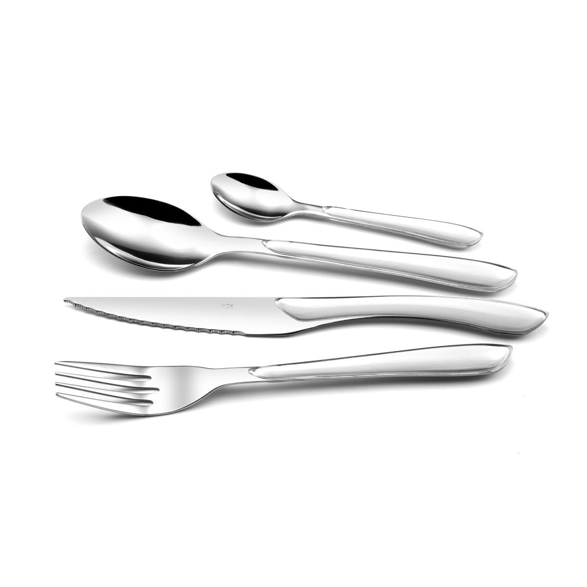 Набор столовых приборов Amefa ECLAT на 4 персоны, нержавеющая сталь с высококачественными пластиковыми ручками белого цвета, 16 предметов, фото №2 Набор столовых приборов Amefa ECLAT на 4 персоны, нержавеющая сталь с высококачественными пластиковыми ручками белого цвета, 16 предметов, фото №2